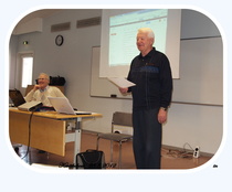 Puheenjohtaja ja sihteeri Rajaniemessä. 2012