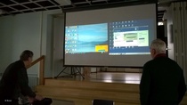Alkuvalmisteluja Teamviewer-ohjelman esittelystä
esittelijät Pentti Heimonen ja Pentti Niittymäki